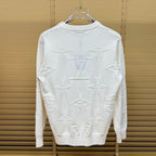New Round Neck Embossed Jacquard Knit Sweater GN380101