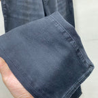 Vintage Black Wash Metal Badge Denim Jeans M260731