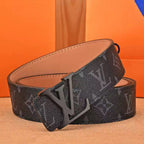 Checkered & Vintage Print Metal Buckle Belt E020802