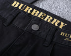Solid Black Slim Denim With Flocked Equestrian Graphic V260836