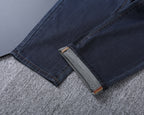 Dark Indigo Monogram Embroidered Slim Denim V260846