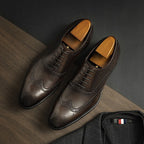 Wingtip Brogue Oxford Shoes Lace-Up Formal Dress Shoes Y101152
