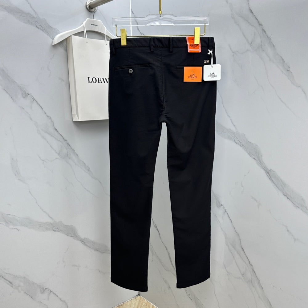 Fine Textured Solid Straight Business Trousers P141007