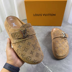 Embossed Strap Buckle Mule Slides S265511