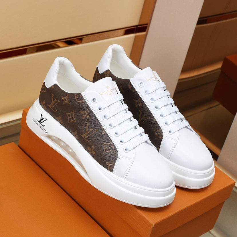 Monogram Panel Cutout Platform Sneakers S283403