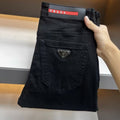 Black Triangle Metal Logo Slim Jeans C261011
